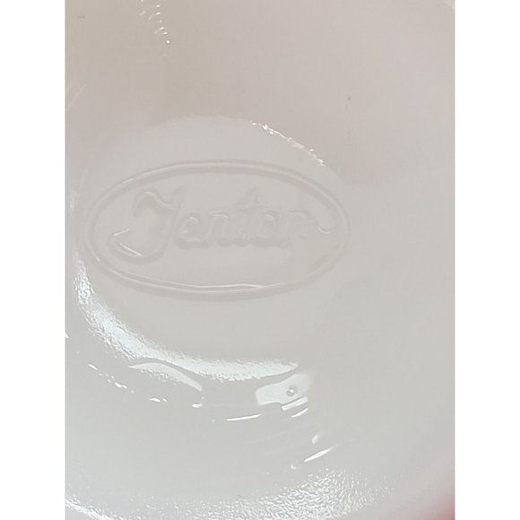 Fenton Hobnail Milk Glass Swung Ruffle Vase Crimped White Bouquet USA Vintage - Picture 7 of 9